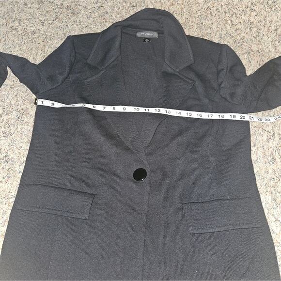 St. John Knit Black Blazer Size 12 - Picture 3 of 7